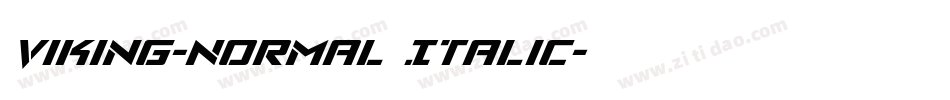 Viking-Normal Italic字体转换